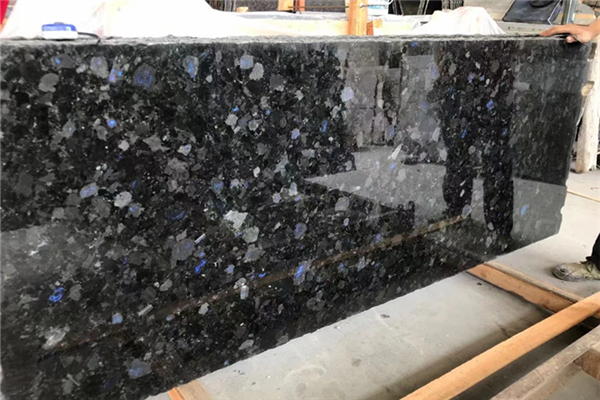 Galactic blue granite slabs